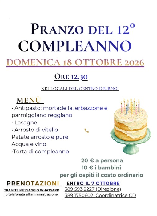 12° compleanno - Pranzo